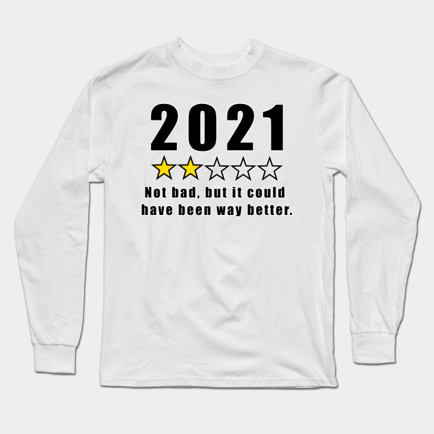 2021 Bad Review Long Sleeve T-Shirt by Dener Queiroz